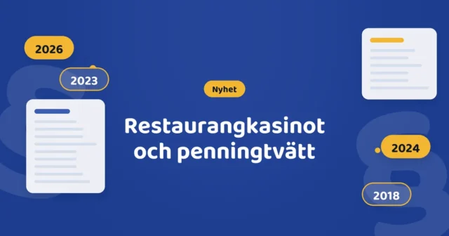 Restaurangkasinon under penningtvättsreglerna sedan 1 september